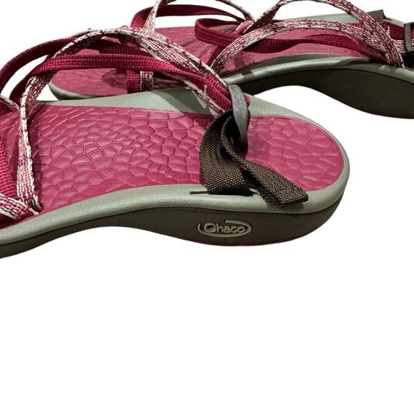 Chaco Cycloid Scale Berry US Women’s 7 Strappy Backlass Sandal  Burgundy Hiking - Picture 6 of 13